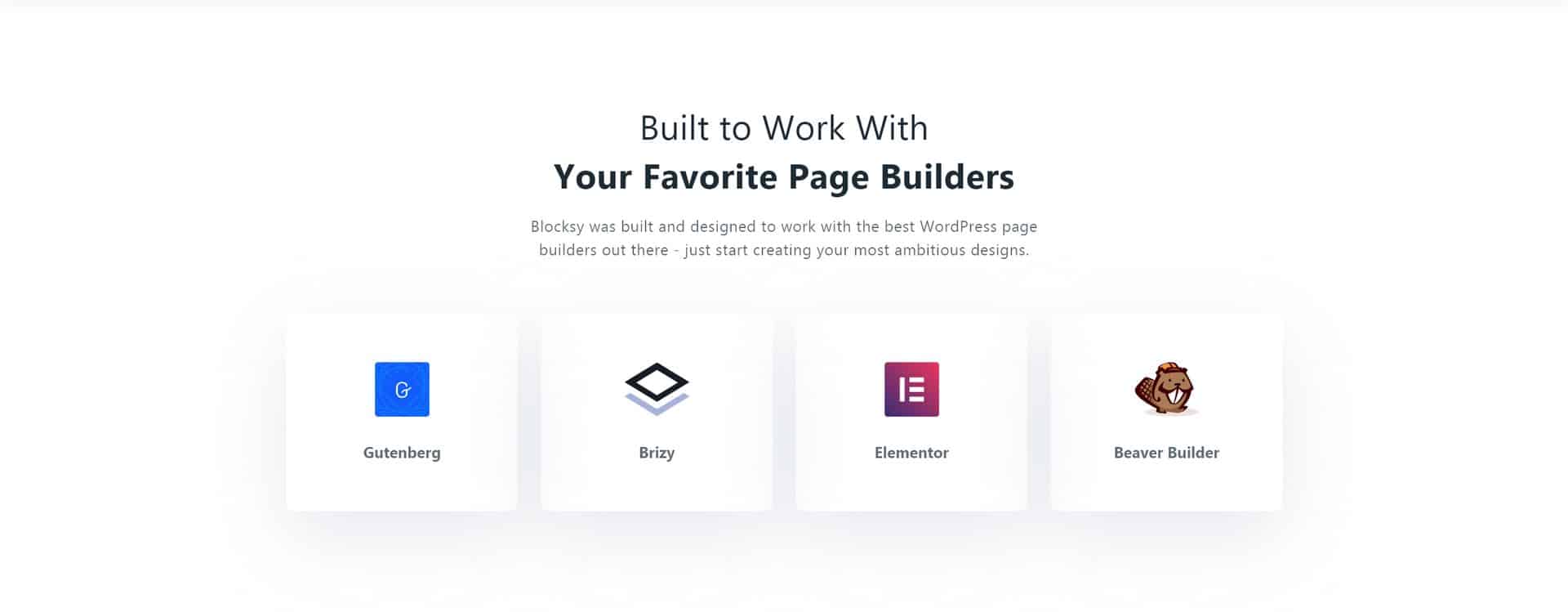 Blocksy - Built to Work With Your Favorite Page Builders