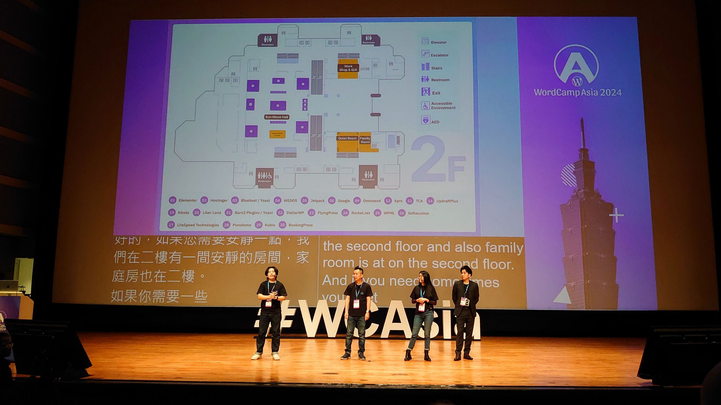 Day 2 on Mar 8 for WordCamp Asia 2024 - Opening Remarks. Sitting at the middle of the 5th row